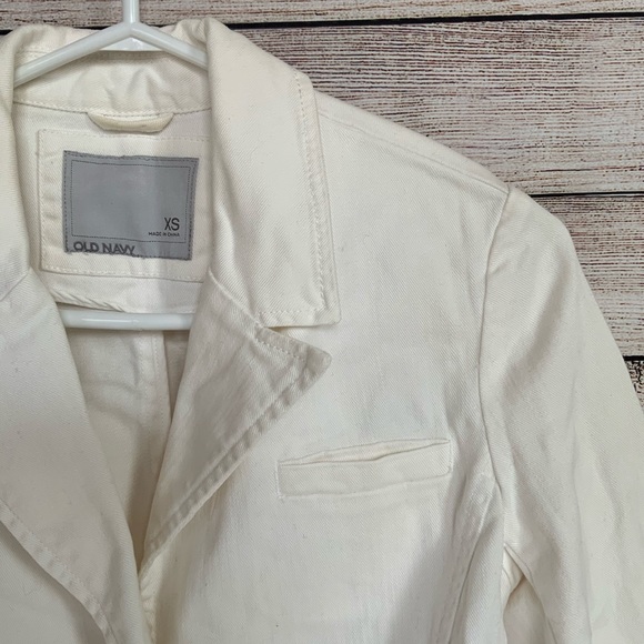 OLD NAVY White Jean Jacket Size Extra Small - Picture 3 of 7